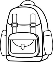 Travel Backpack Line Art