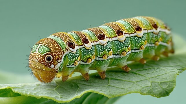 Caterpillar larvae feeding on cabbage leaves showcasing natural defoliation process