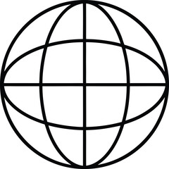 One Line Art Globe