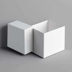 Packaging box mockup on white
