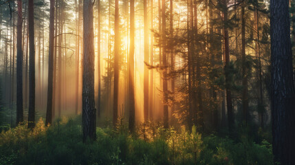 Fototapeta premium Misty Forest