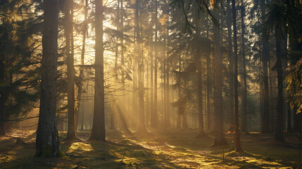 Obraz premium Misty Forest