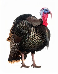 Realistic Wild Turkey on White Background
