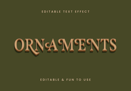 Brown Vintage Ornamental Font Classic Decorative Text Effect