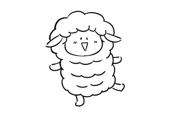 踊っているひつじ