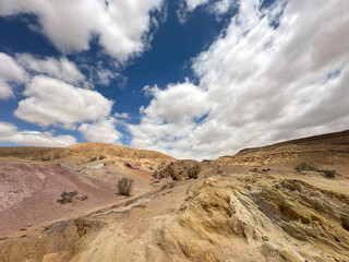 Kholot Tsivoniyim - mountains and dunes of multi-colored sand