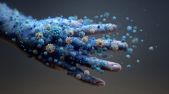 Hygiene Concept: Hand Washing to Prevent Germs Spread - Medical Safety Precaution Image