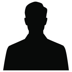 Man in suit silhouette against white background silhouette