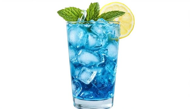 The Blue Lagoon is a vibrant, icy cocktail with a striking blue curasao base, mixed with vodka and lemonade.