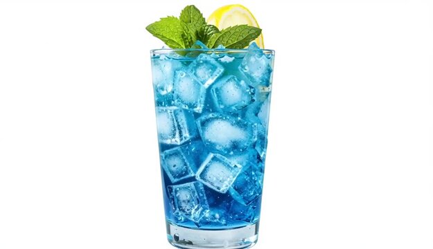The Blue Lagoon is a vibrant, icy cocktail with a striking blue curasao base, mixed with vodka and lemonade.