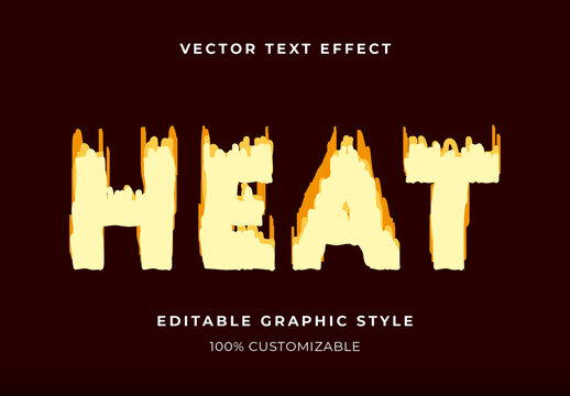 Yellow And Orange Flat Fire Font Heat Flame Burning Text Effect