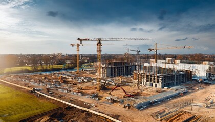 Fototapeta premium aerial view of construction site