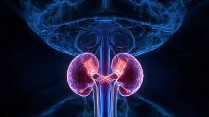 Enlarged Human Prostate Gland Medical Illustration for Educational Purposes