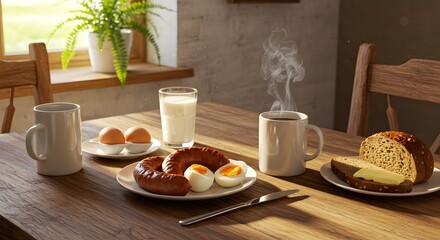 (Comforting Morning Meal – Sausage and Eggs)