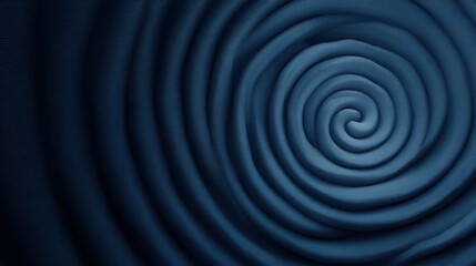 Obraz premium A mesmerizing spiral pattern in deep blue, showcasing intricate textures and layers that evoke a sense of depth and movement.