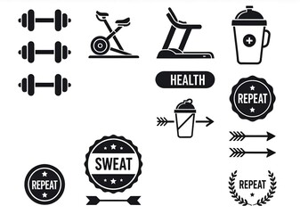 Fitness Icon Pack – Workout and Health Symbols