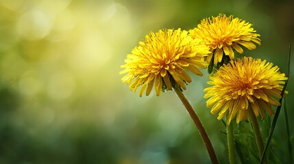 Naklejka premium Effective Weed Control Solutions for a Beautiful Yard - Dandelion Problem