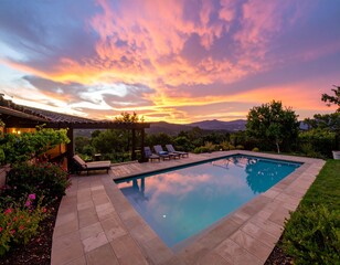 Fototapeta premium backyard pool 