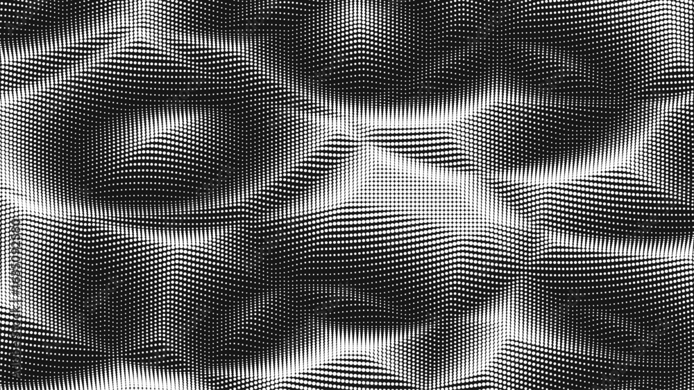 Wall mural point wave noise texture. abstract dot background. technological cyberspace background.