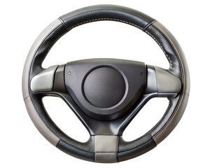 Car steering wheel isolated on transparent background