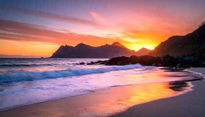 Stunning sunset over the ocean