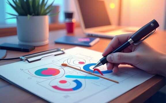 Graphic designer creative creator design logo artwork curve pen tool illustration equipment icons digital computer display workspace. Graphic design software. 3d rendering. High quality - Powered by Adobe