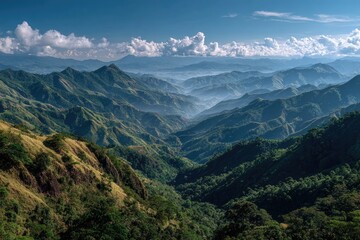 Mountain vista with lush valleys