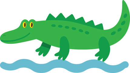 Crocodile icon design isolated on white background 