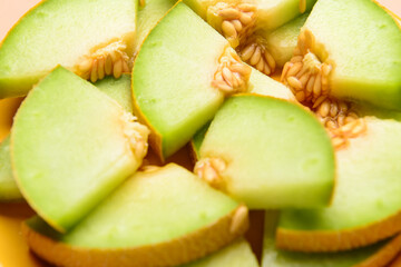 Texture of sweet melons as background