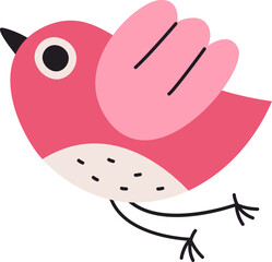 Naklejka premium Cartoon Bird Flying