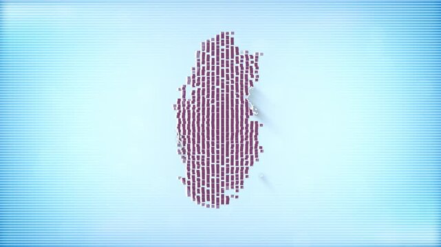 Qatar Flags zooming in and Forming the country border map intro which is useful for news, political events, sports intros and presentation.