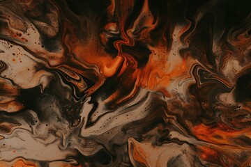 Padr&atilde;o abstrato de redemoinho laranja e preto