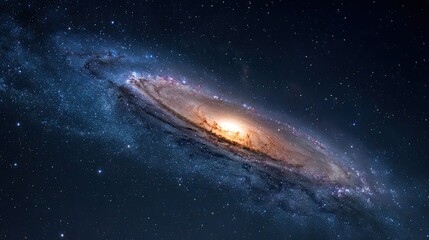 Fototapeta premium A spiral galaxy in deep space