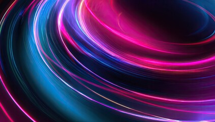 Abstract swirling design with vibrant neon colors