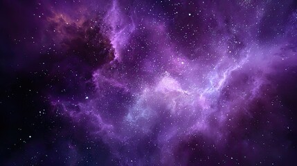 Deep space nebula swirling in vibrant purples and pinks
