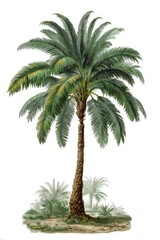 Fototapeta premium Detailed illustration of a palm tree