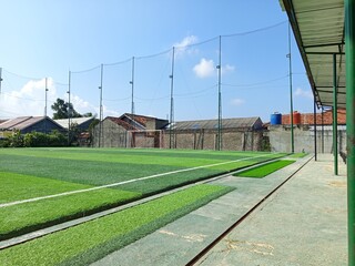 Obraz premium artificial turf football pitch
