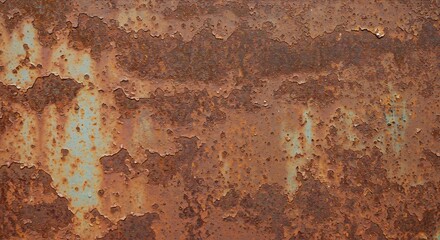 Fototapeta premium Weathered Rusty Metal Texture: Detailed Close-Up of Oxidized Surface.