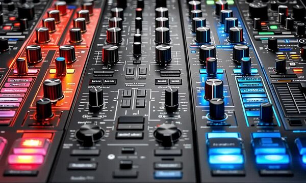 Professional DJ Audio Mixer Console