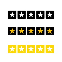 set of star rating icons for web design