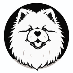 Chow Pom Animal Icon - Black