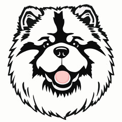 Chow Chow Animal Icon - Black