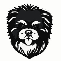 Chow Pom Animal Icon - Black