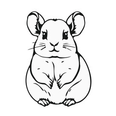 Chinchilla Animal Icon Black