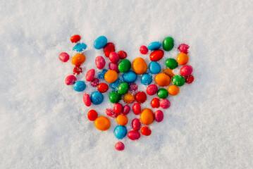 heart shaped candies