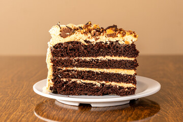 Chocolate peanut butter layer cake