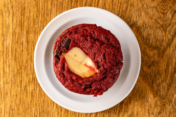 Red velvet cheesecake muffin