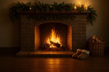 christmas fireplace