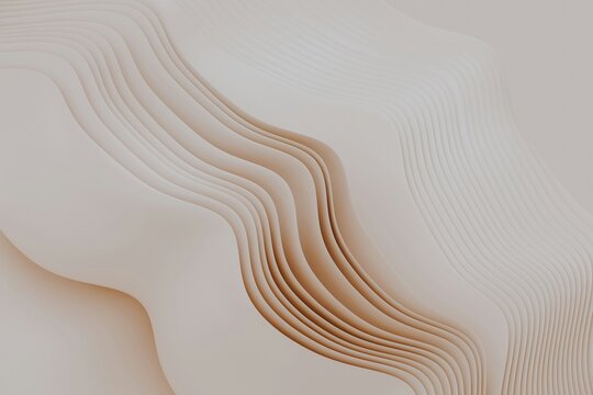 Fundo abstrato de ondas suaves em tons bege e castanho