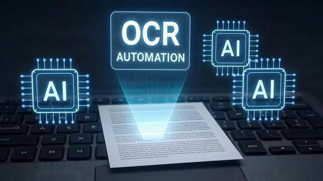 Optical character recognition with artificial intelligence for automation task